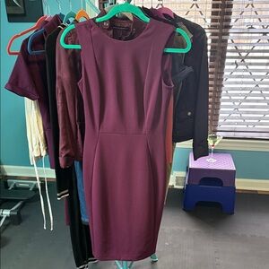 Calvin Klein Deep Purple Midi Dress